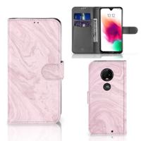 Motorola Moto G7 | G7 Plus | Bookcase | Marble Pink - Origineel Cadeau Vriendin - thumbnail