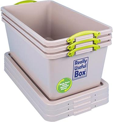 Really Useful Box Recycled opbergdoos 82 l, nestbaar, grijs Really Useful Box Recycled opbergdoos 82 l, nestbaar, grijs