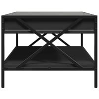 Salontafel met Infinity LED 90x50x38 cm zwart - thumbnail