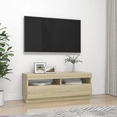 VidaXL Tv-meubel met led-verlichting 100x35x40 cm sonoma eikenkleurig