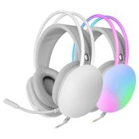 Hoofdtelefoon met microfoon Mars Gaming MH-GLOW Wit RGB - thumbnail