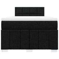 Boxspring met matras stof zwart 120x190 cm - thumbnail