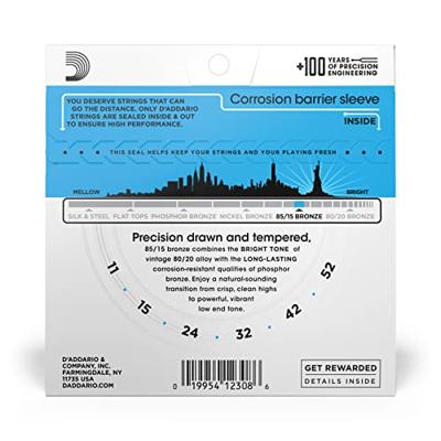 D&apos;Addario EZ910-85/15 snarenset voor akoestische western gitaar