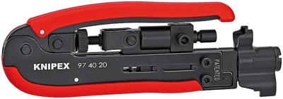 Knipex 97 40 20 SB Compressiegereedschap Geschikt voor: F-stekker, BNC-stekker, RCA-stekker RG59, RG6, RG11
