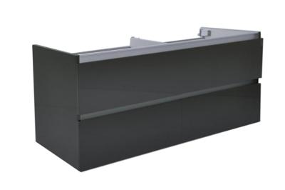 Wiesbaden Vision onderkast dubbel+4 laden 120x46 hoogglans grijs