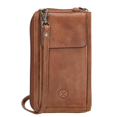 Hide & stitches paint rock telefoontasje-Cognac