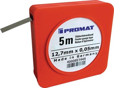 Promat/Tecwerk Voelermaatband | dikte 0,35 mm | lengte 5 m breedte 12,7 mm - 4000851454