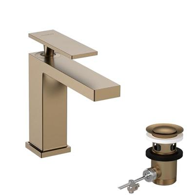Hansgrohe Tecturis E ééngreeps wastafelkraan 110 met PopUp trekwaste, Brushed Bronze