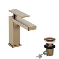 Hansgrohe Tecturis E ééngreeps wastafelkraan 110 met PopUp trekwaste, Brushed Bronze - thumbnail