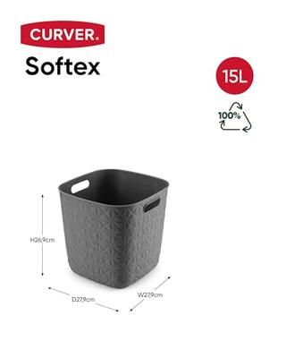 Curver Softex Opbergmand Cube 15L Antraciet