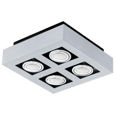 Eglo Led plafondspotLoke 1 4-lichts led metaalgrijs - 91355
