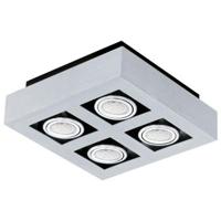 Eglo Led plafondspotLoke 1 4-lichts led metaalgrijs - 91355 - thumbnail