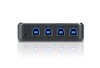 Aten US434-AT USB 3.0 randapparatuurschakelaar met 4 poorten, zwart - thumbnail
