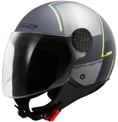 LS2 jethelm "of558 sphere lux ii stevig" helmet of558 sph. lux ii firm xl tit./yel.