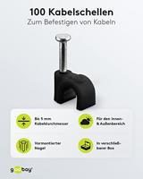 Goobay Kabelclip 5mm rond zwart box(100) - 4113230 - thumbnail