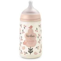 SUAVINEX Birdies Babyfles - SX Pro M Speen - 270 ml - 3 tot 6 maanden - Roze - thumbnail