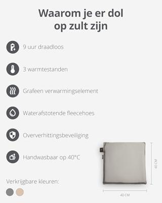 Duux Mellow Chair Pad (40 x 40) Elektrische deken Grijs Duux Mellow Chair Pad (40 x 40) Elektrische deken Grijs