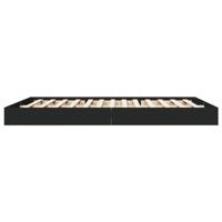 Bedframe zonder matras 160x200 cm spaanplaat zwart - thumbnail