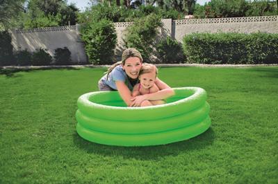 Bestway Opblaasbaar Kinderzwembad 3 Ringen Eco Kleur Assortiment 102x25 cm +2 Jaar Tuin 51024 - thumbnail