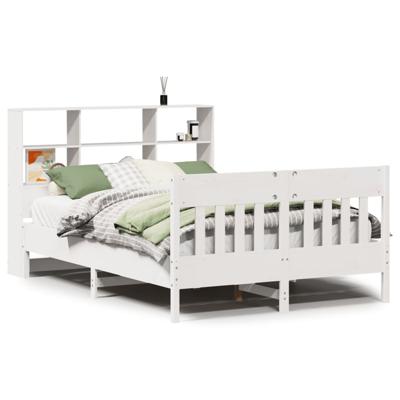 Bedframe zonder matras massief grenenhout wit 140x190 cm Bedframe zonder matras massief grenenhout wit 140x190 cm