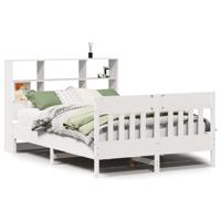 Bedframe zonder matras massief grenenhout wit 140x200 cm - thumbnail