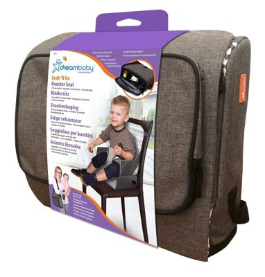 Rialzo per bambini - DREAMBABY - ON-THE-GO - Portatile con vani portaoggetti - Leggero, compatto e facile da trasportare