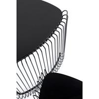 Kare Design Wire Bijzettafel Triangle - Set Van 2 - Zwart Met Glas - thumbnail