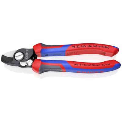 Knipex 95 22 165 Kabelschaar Geschikt voor (striptechniek) Aluminium- en koperkabel, een- en meerdraads 15 mm 50 mm² 0 Knipex 95 22 165 Kabelschaar Geschikt voor (striptechniek) Aluminium- en koperkabel, een- en meerdraads 15 mm 50 mm² 0