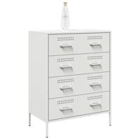 Dressoir 68x39x89 cm staal wit - thumbnail