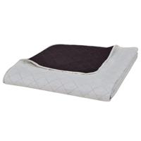 VidaXL Bedsprei gewatteerd dubbelzijdig 220x240 cm beige/bruin - thumbnail