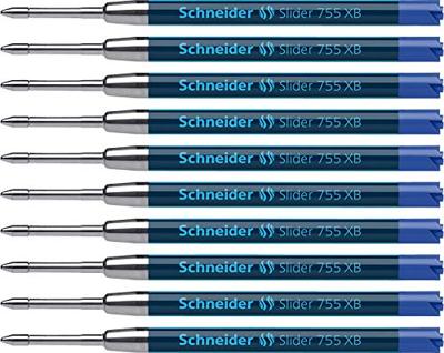 10 Schneider Slider 755 XB balpenvullingen blauw - thumbnail