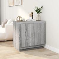 Dressoir 80x40x75 cm bewerkt hout grijs sonoma eikenkleurig - thumbnail