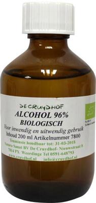 Cruydhof Alcohol 96% inwendig en uitwendig bio 200 Milliliter Cruydhof Alcohol 96% inwendig en uitwendig bio 200 Milliliter