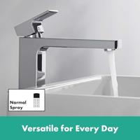 Hansgrohe Wastafelmengkraan Vernis Shape Eengreeps 230 Zinc Met Trekwaste Chroom - thumbnail