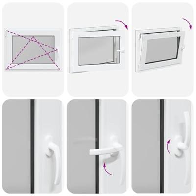 Kelderraam "RISOR" 80x70 cm draai-kiep DIN links antraciet