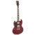 Vintage LVS6 Reissued Left Handed Cherry Red linkshandige elektrische gitaar - thumbnail