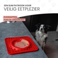 Eat Slow Live Longer Lick Mat Wave Red - thumbnail
