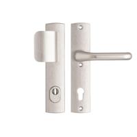 Veiligheidsbeslag Premium D-duwer+kruk Flow PC92 anti-kerntrek/omkeerbaar/242x52x13/alu. gesl. F1/SKG3 - thumbnail