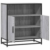 Dressoir 68x35x76 cm bewerkt hout grijs sonoma eikenkleurig - thumbnail