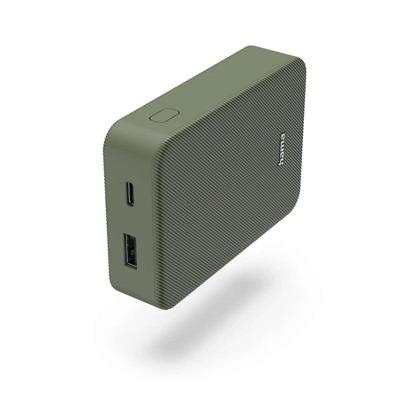 Hama Colour 10 Power Pack 10000 mAh 2 Outputs:USB-C USB-A Powerbank Groen