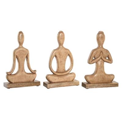 Decoratieve figuren Home ESPRIT Lichtbruin Natuurlijk Yoga Arabisch 17,7 X 6 X 28,5 CM (3 Stuks) Decoratieve figuren Home ESPRIT Lichtbruin Natuurlijk Yoga Arabisch 17,7 X 6 X 28,5 CM (3 Stuks)