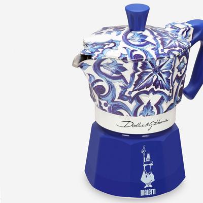 Percolator Bialetti MOKA D&G BLU MEDIT. 3T Blauw Aluminium 3 Koppar