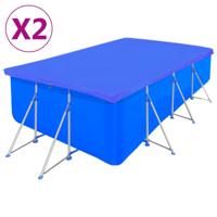 VidaXL Zwembadhoezen 2 st rechthoekig 90 g/m² 400x207 cm pe - thumbnail