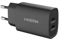 Mobilize Wall Charger 2x USB-C GaN 45W with PD/PPS Black - thumbnail