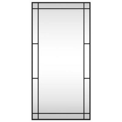VidaXL Wandspiegel rechthoekig 50x100 cm ijzer zwart