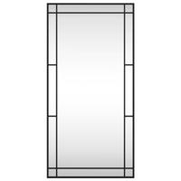 VidaXL Wandspiegel rechthoekig 50x100 cm ijzer zwart - thumbnail