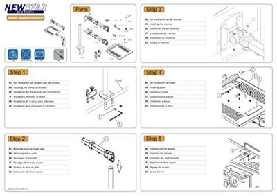 Neomounts fpma-d960notebook flatscreen- en notebook bureausteun zwart