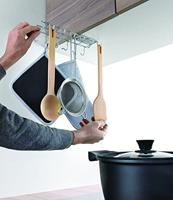 Metaltex Uitschuifbaar Kopjesrek 13x28x5 cm Zilver - thumbnail