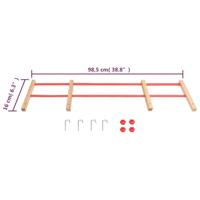 VidaXL Rugleuning voor slee multiplex rood - thumbnail