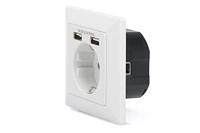 Digitus DA-70613 Stopcontact (onderbouw) Met USB Wit - thumbnail
